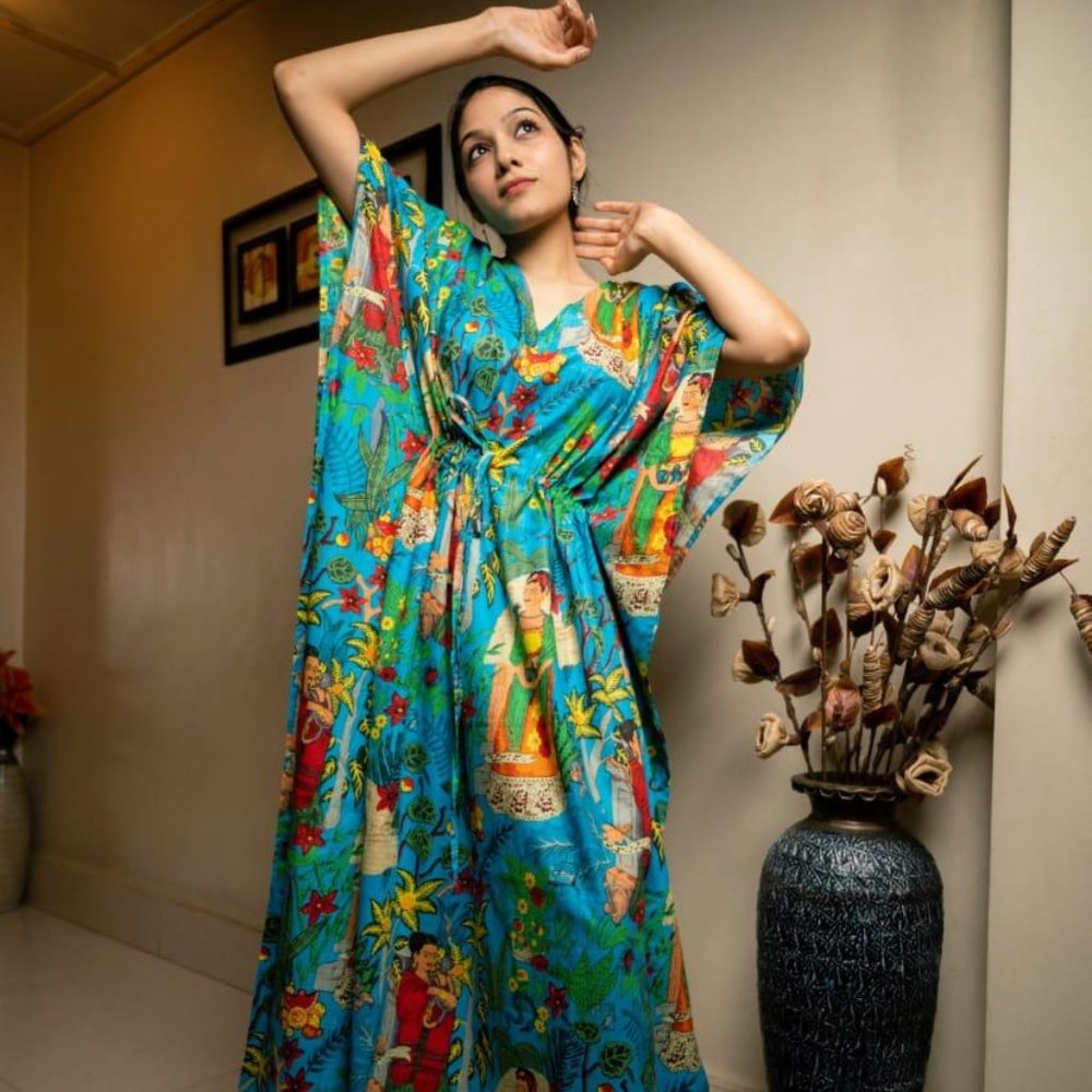 BRAND NEW Indian Handmade Long Kaftan Dress Beach Wear Bridesmaid Gift